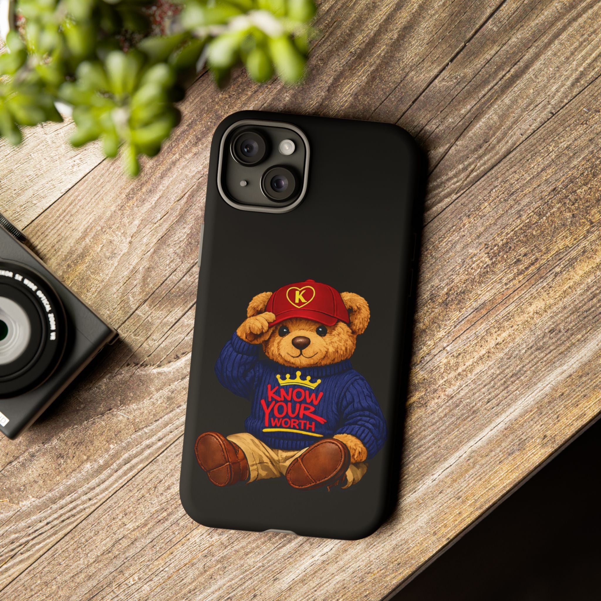Know Your Worth - Teddy Bear - Cell Phone Case/ Cover