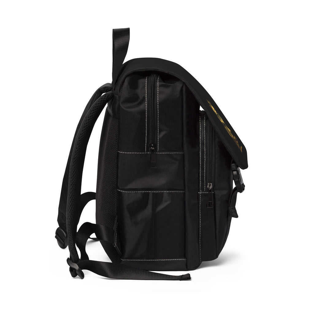 Know Your Worth Designer Gold Crown Casual Shoulder Backpack