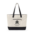 Amalore Canvas Tote Bag — Zippered Beach & Market Tote