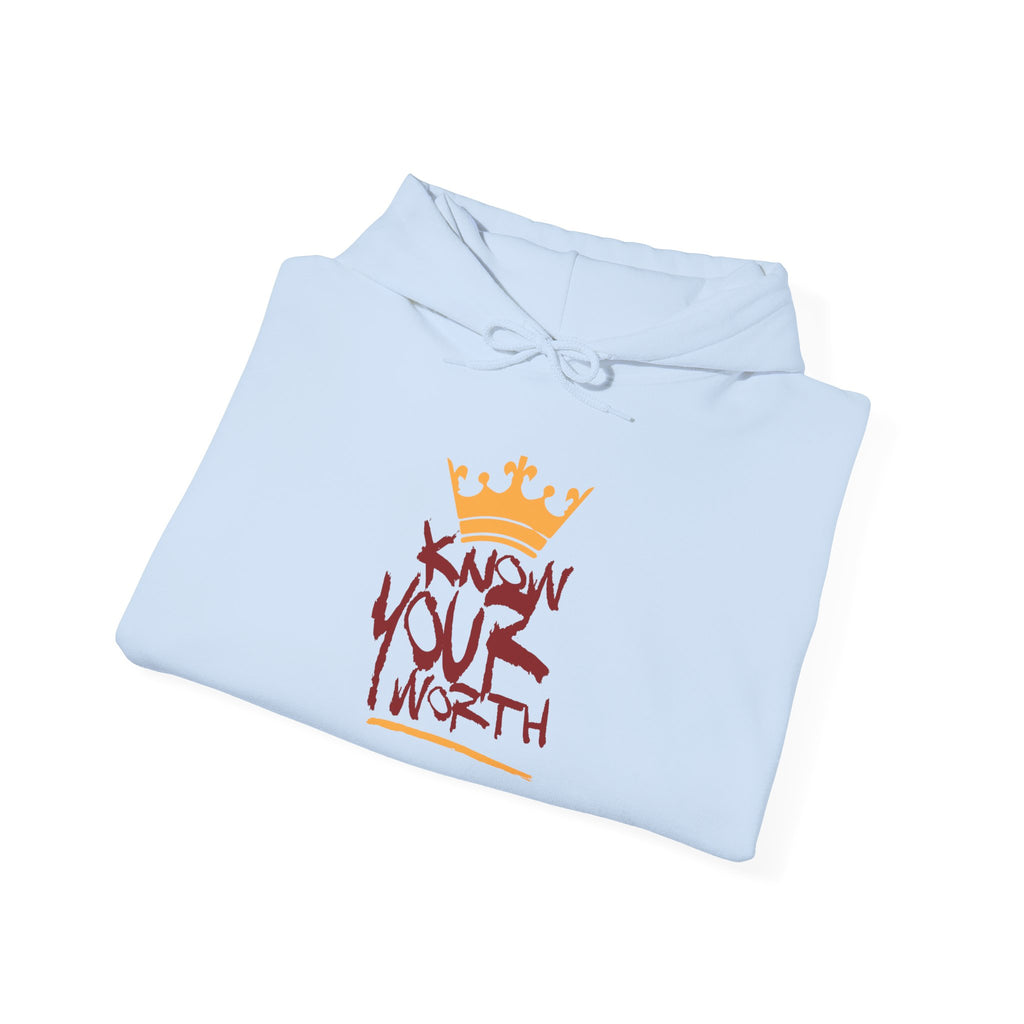 KYW — Inspirational Gold & Burgundy Crown Graphic Hoodie