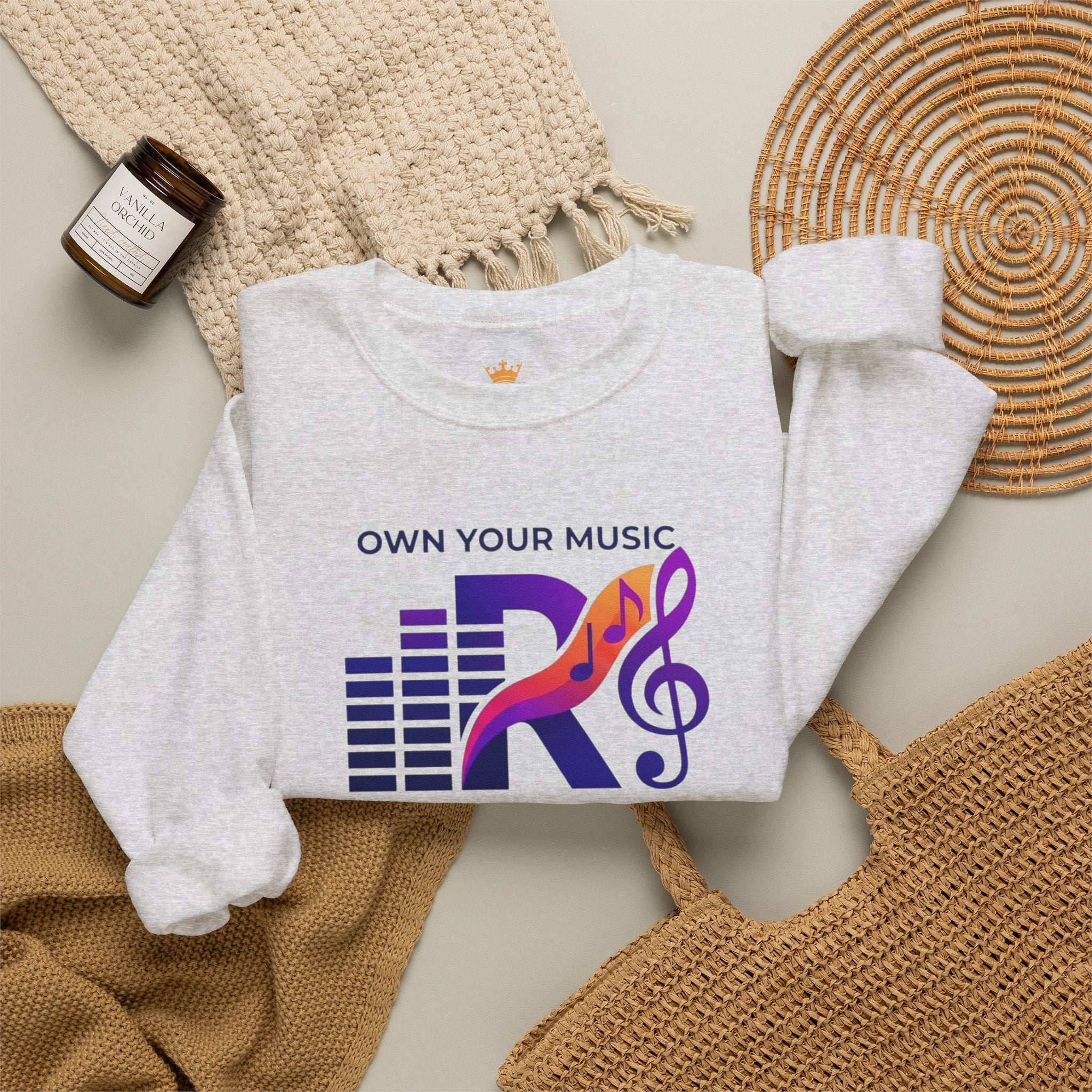 The Royalty Flow by KYW - Music Logo - 4 Colors Crewneck Sweatshirt