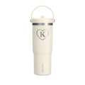 Monogram Heart Tumbler — 32oz - Know Your Worth Est. 61920 - Insulated Travel Cup with Initial 'Heart K'