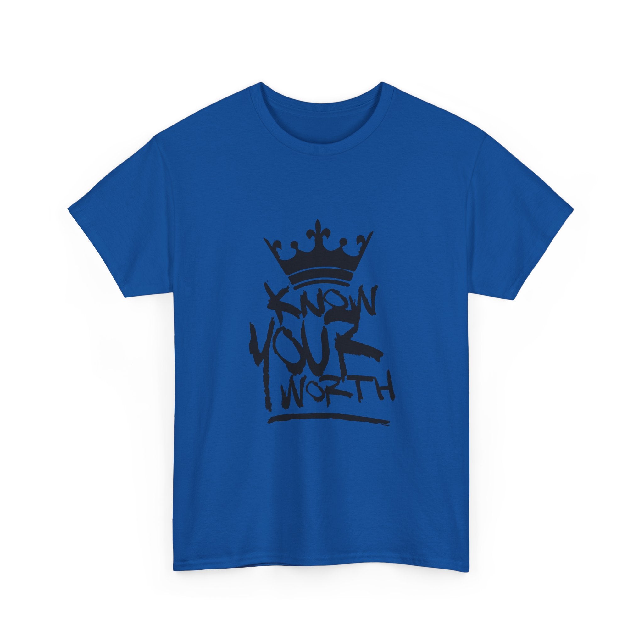 Know Your Worth T-Shirt — Inspirational Crown Graphic Tee