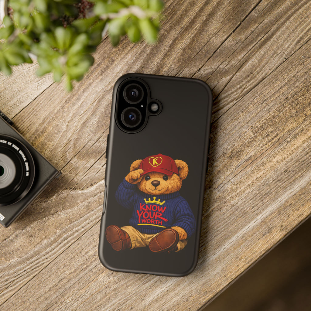 Know Your Worth - Teddy Bear - Cell Phone Case/ Cover