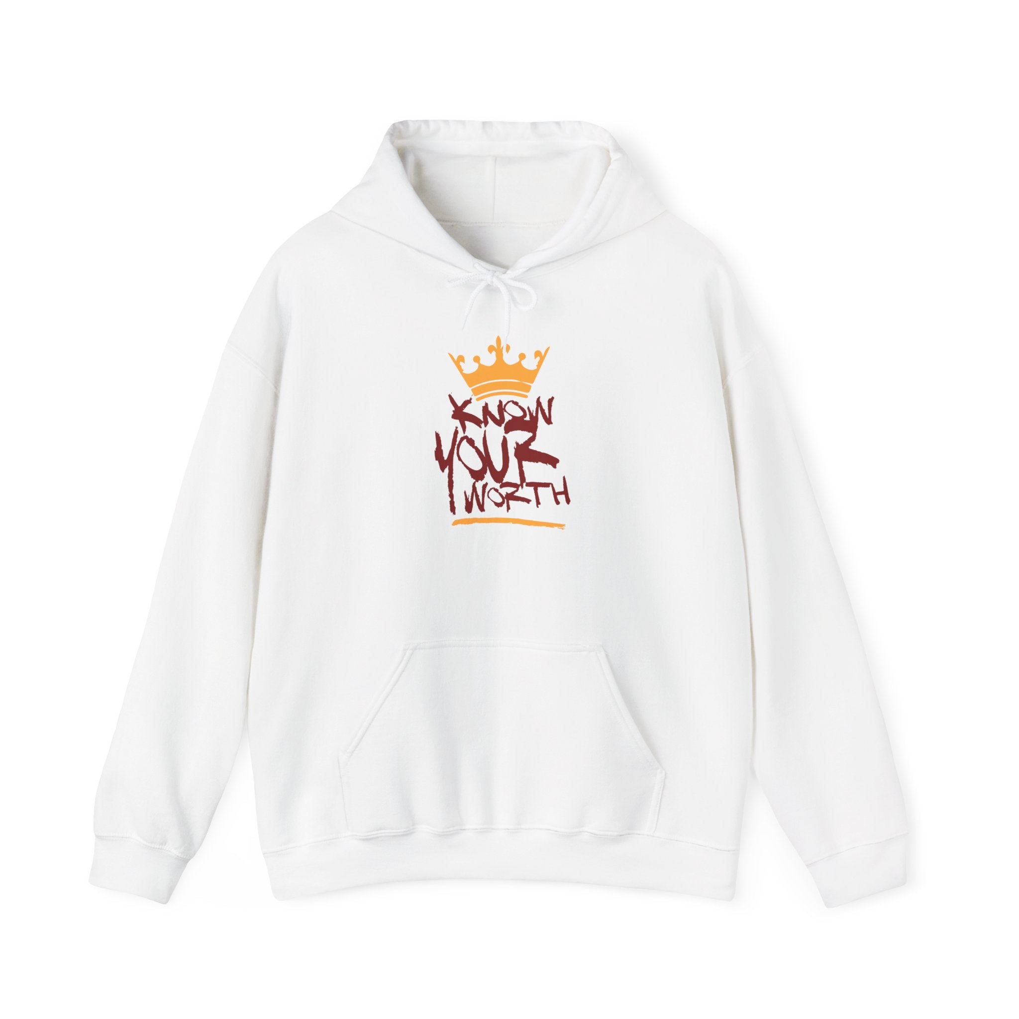 KYW — Inspirational Gold & Burgundy Crown Graphic Hoodie