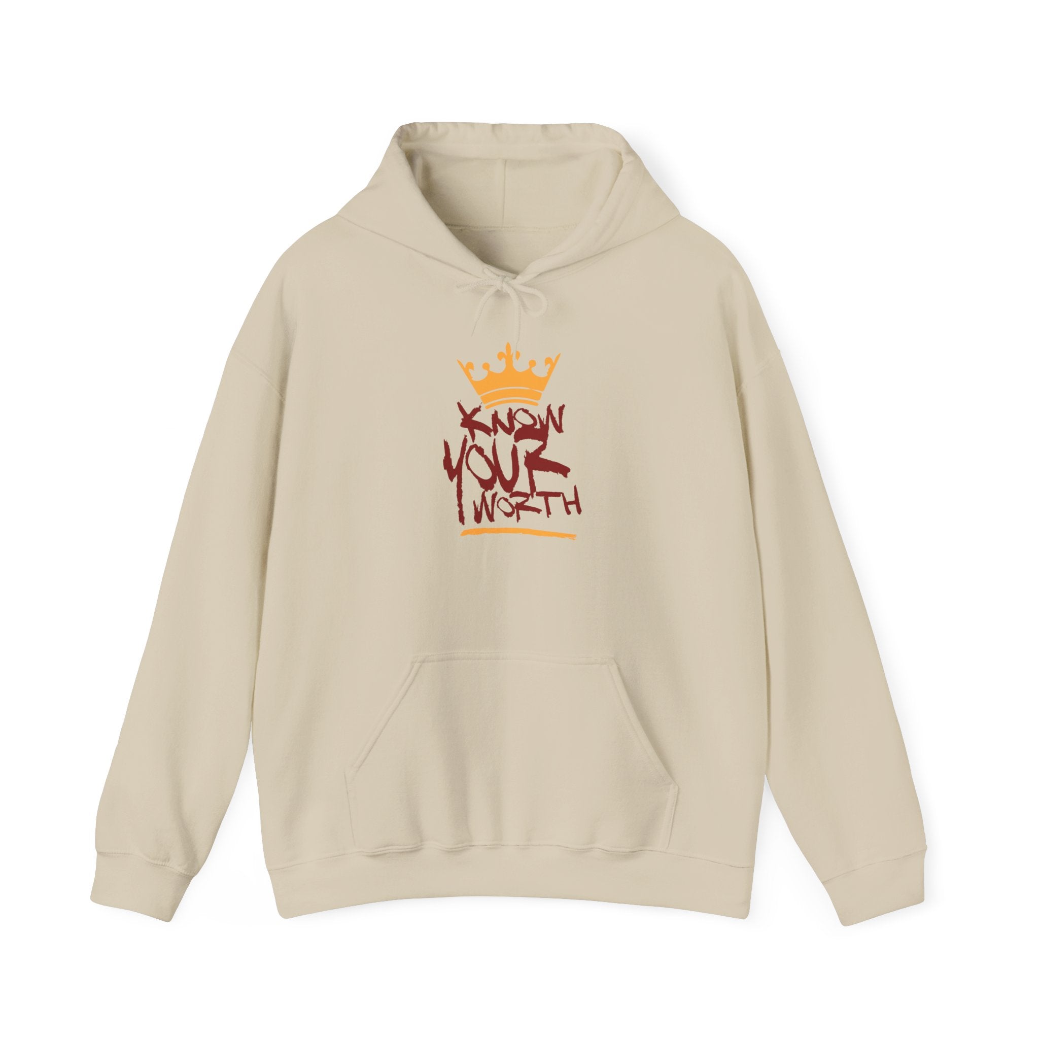 KYW — Inspirational Gold & Burgundy Crown Graphic Hoodie