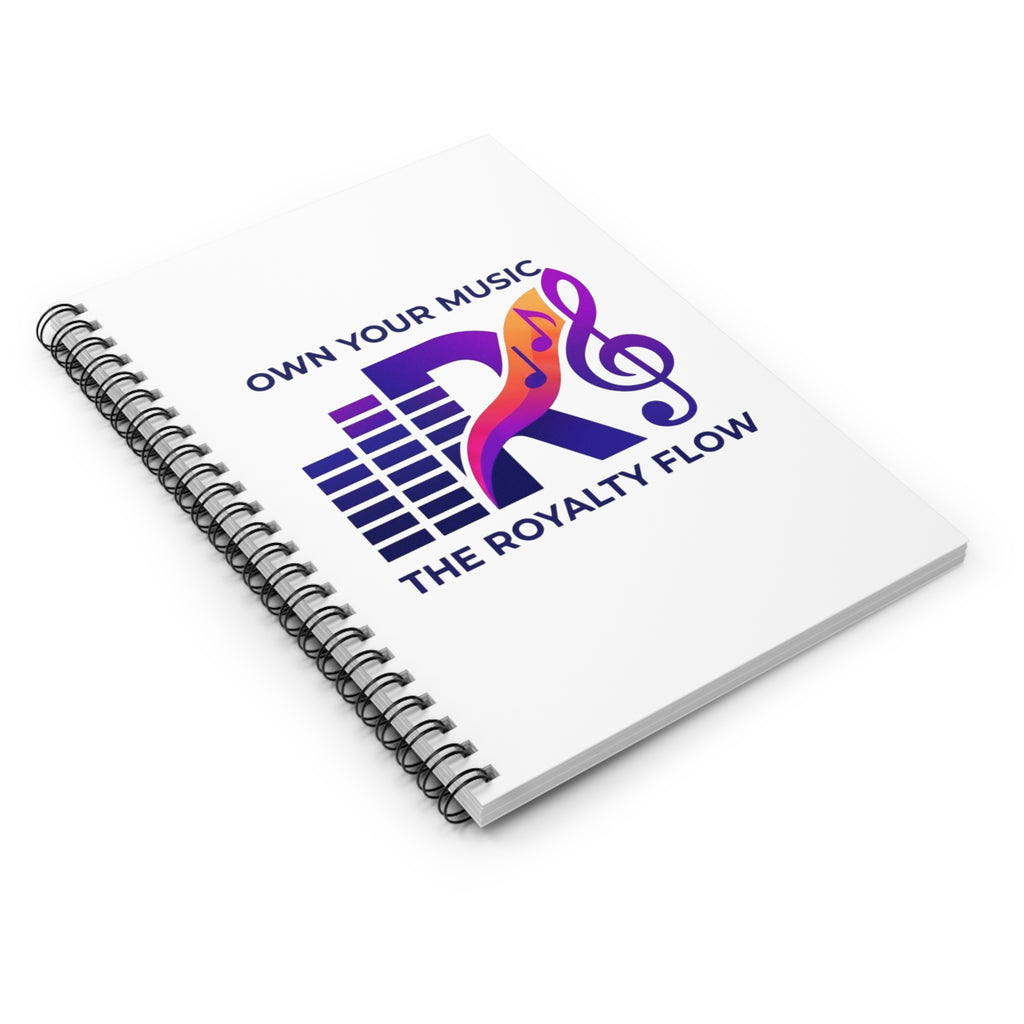 The Royalty Flow by KYW - Spiral Notebook – Motivational Ruled Journal Music Graphic