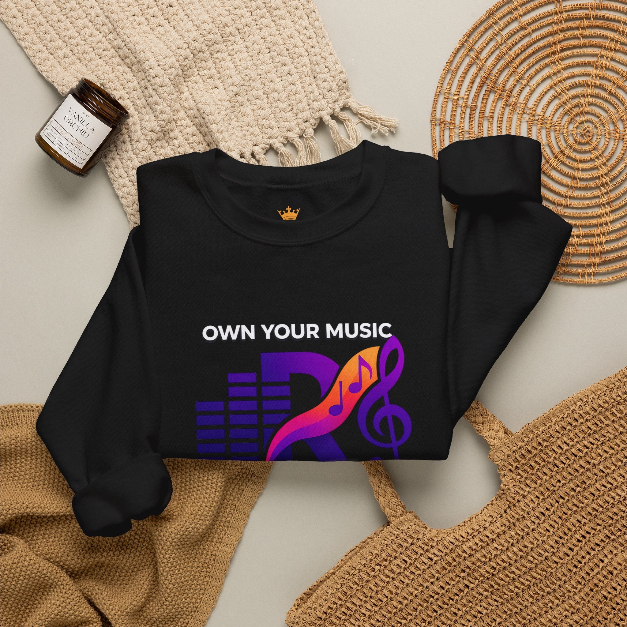 The Royalty Flow by KYW - Music Logo - Crewneck Sweatshirt