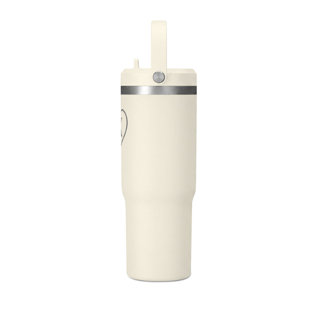 Monogram Heart Tumbler — 32oz - Know Your Worth Est. 61920 - Insulated Travel Cup with Initial 'Heart K'