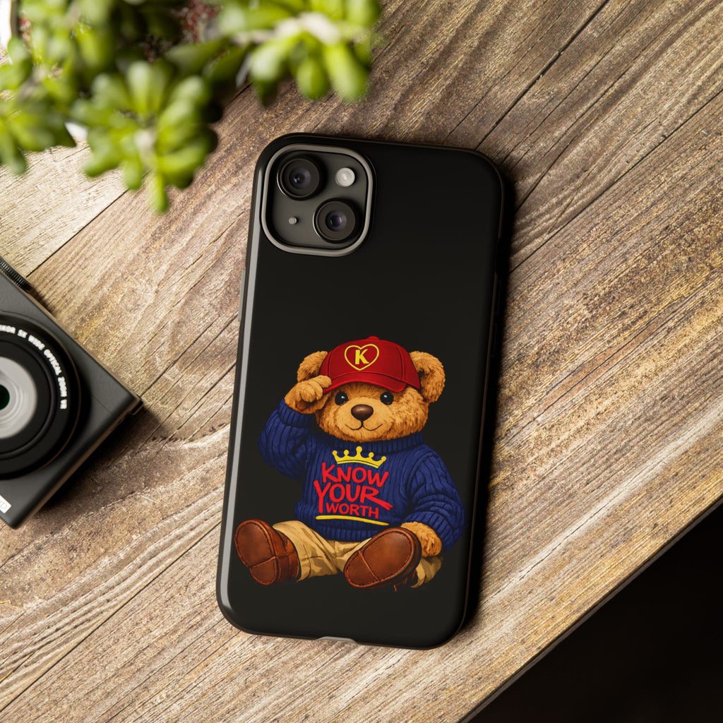 Know Your Worth - Teddy Bear - Cell Phone Case/ Cover
