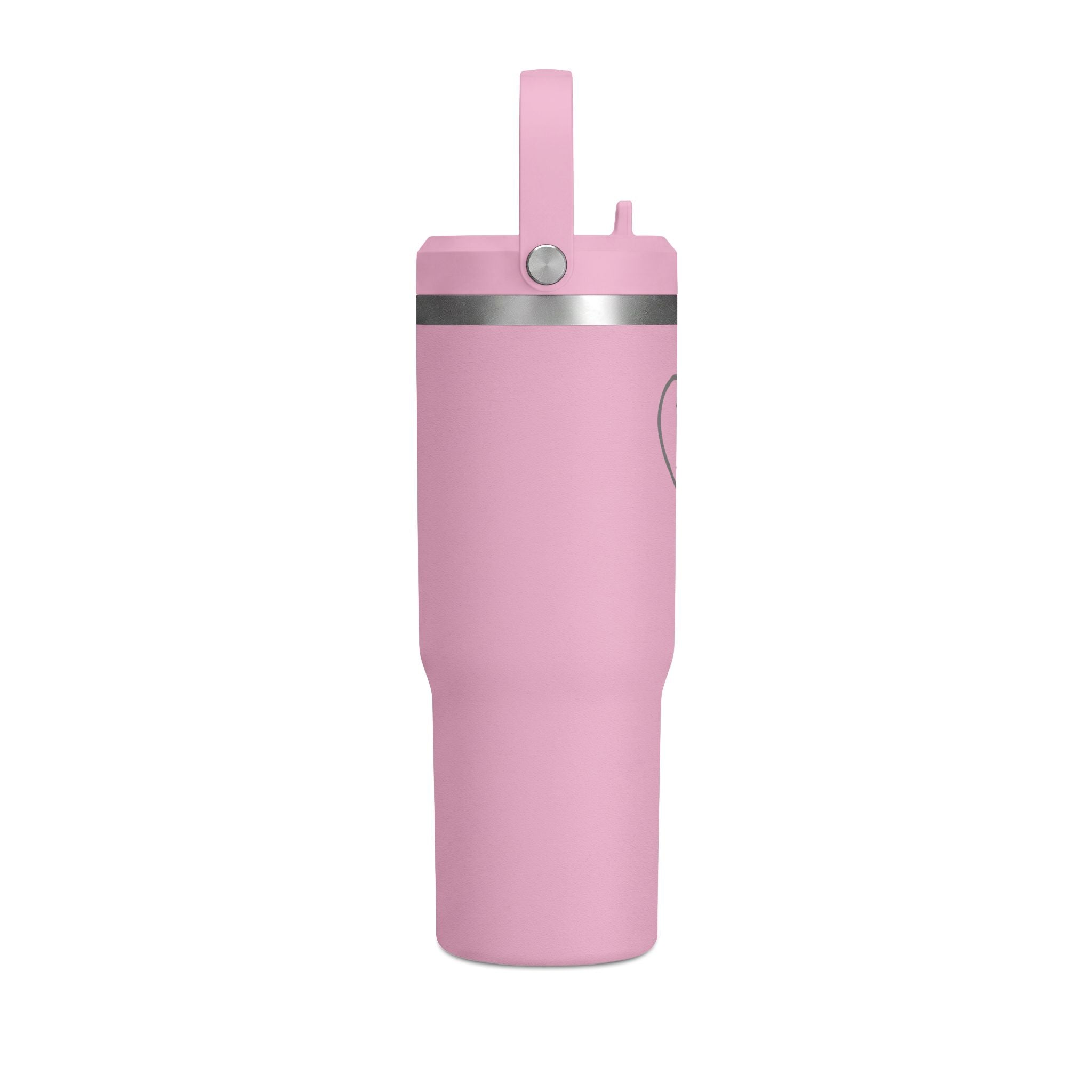 Monogram Heart Tumbler — 32oz - Know Your Worth Est. 61920 - Insulated Travel Cup with Initial 'Heart K'