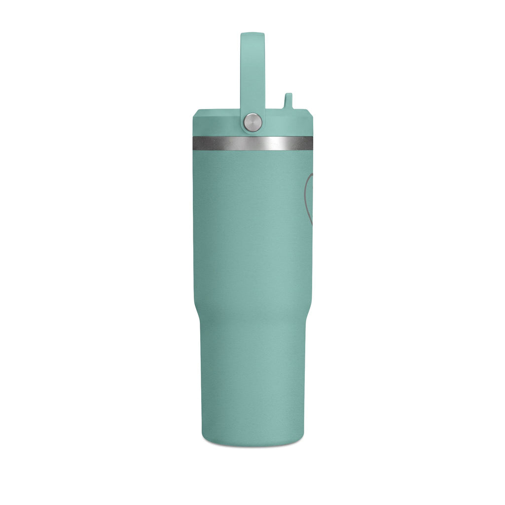 Monogram Heart Tumbler — 32oz - Know Your Worth Est. 61920 - Insulated Travel Cup with Initial 'Heart K'