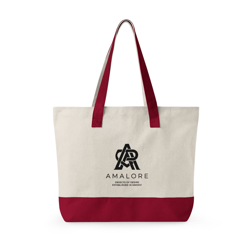 Amalore Canvas Tote Bag — Zippered Beach & Market Tote