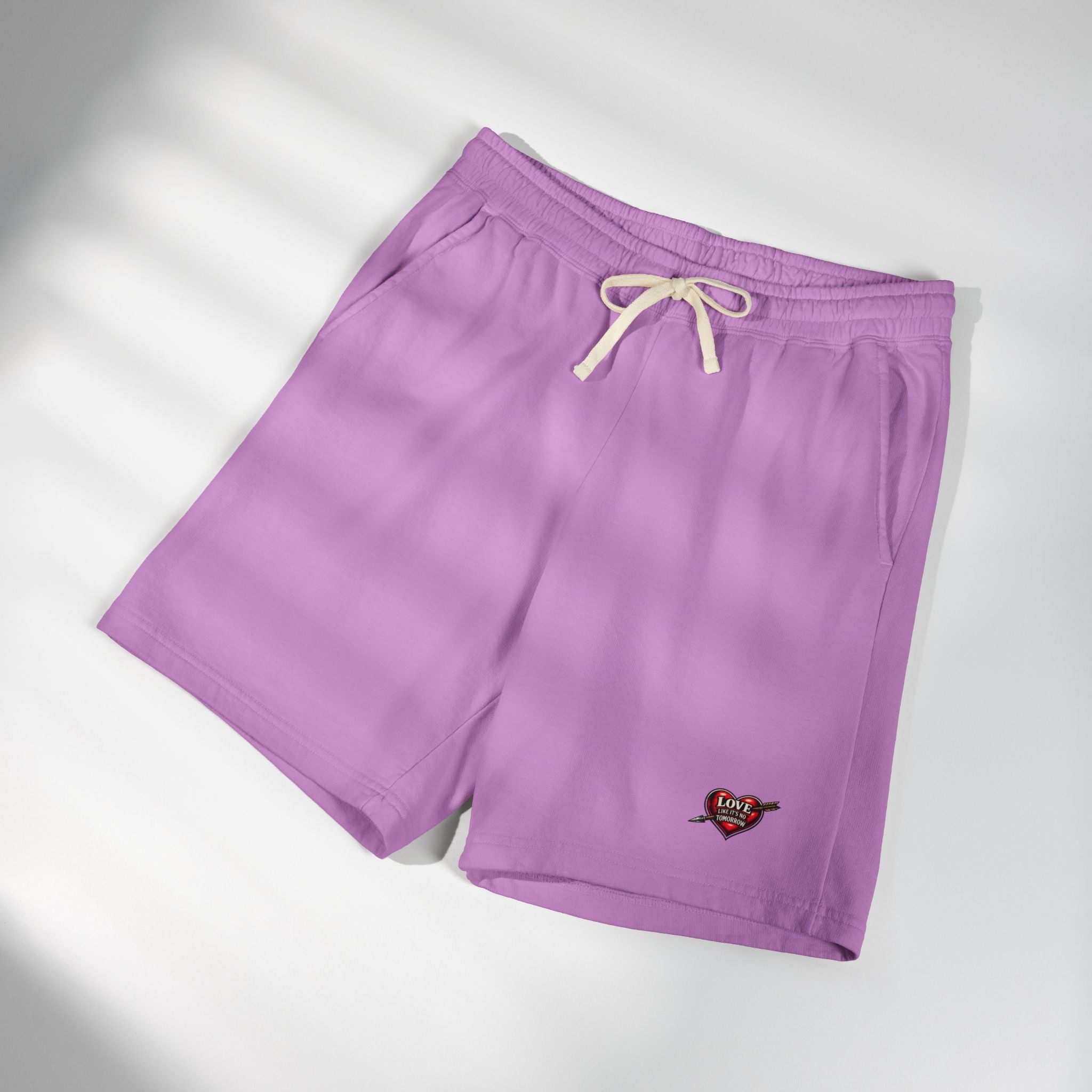 Embroidered - Love Like It's No Tomorrow by KYW - Fleece Sweat Shorts