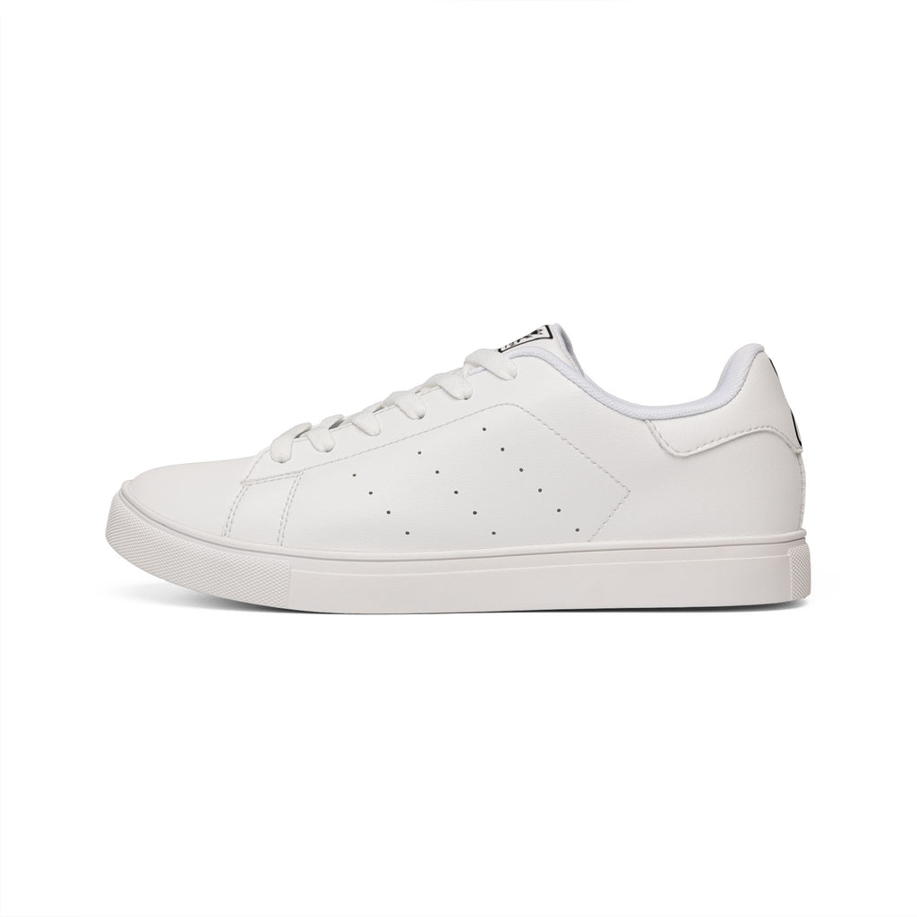 Know Your Worth Low-Top Leather Sneakers — Minimal White Casual Shoes