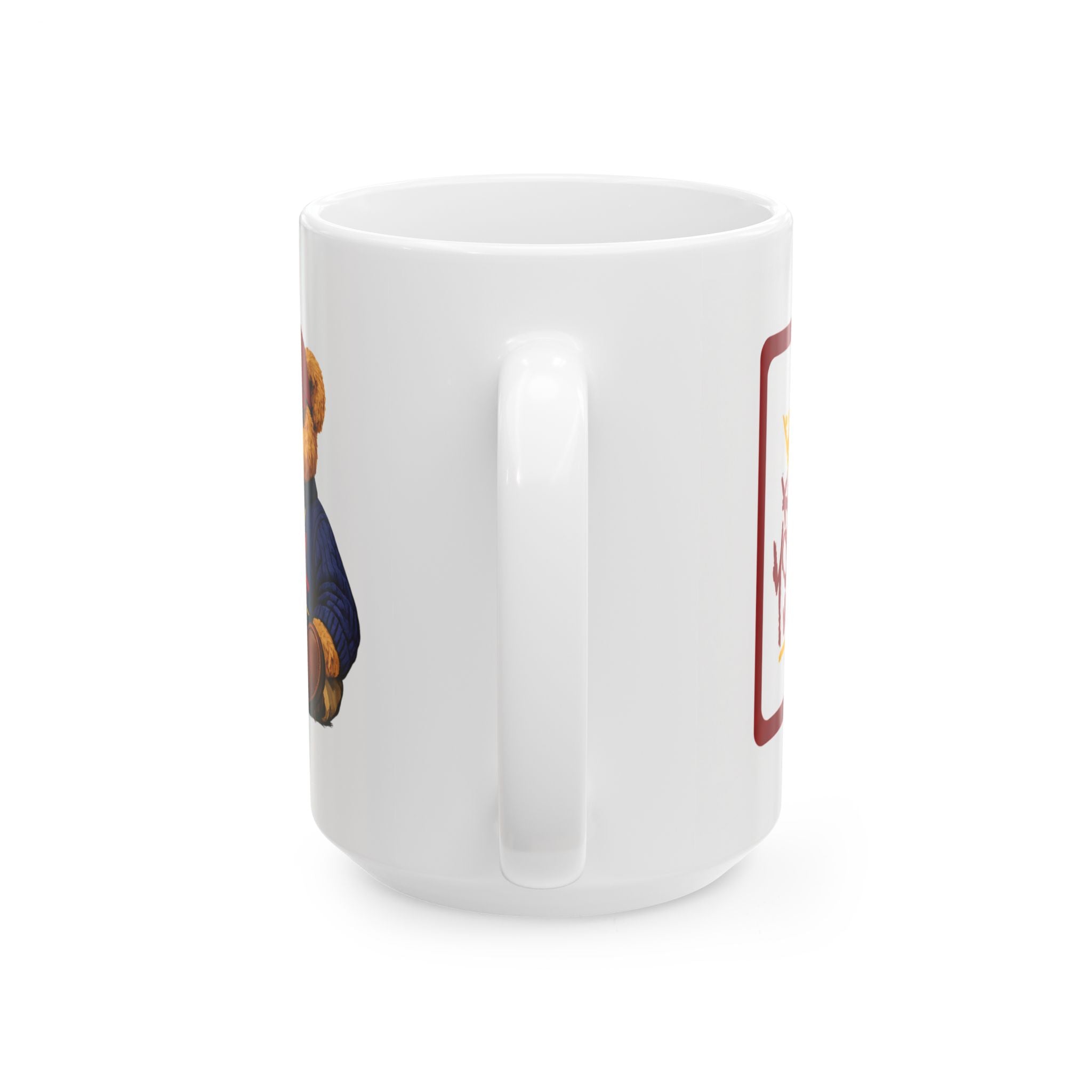 Know Your Worth Cozy Bear Illustration - Coffee Cup (11oz, 15oz)