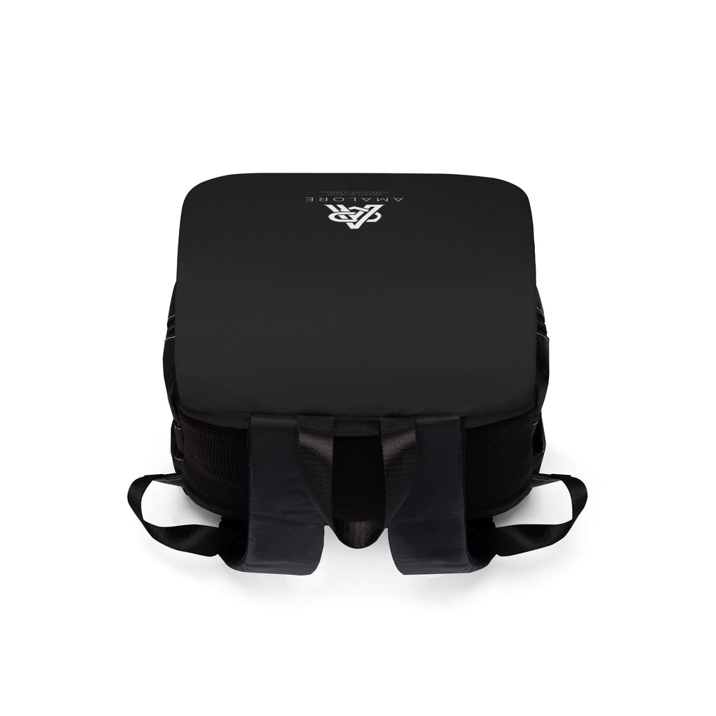 Amalore Black Designer (Small Logo) Casual Shoulder Backpack