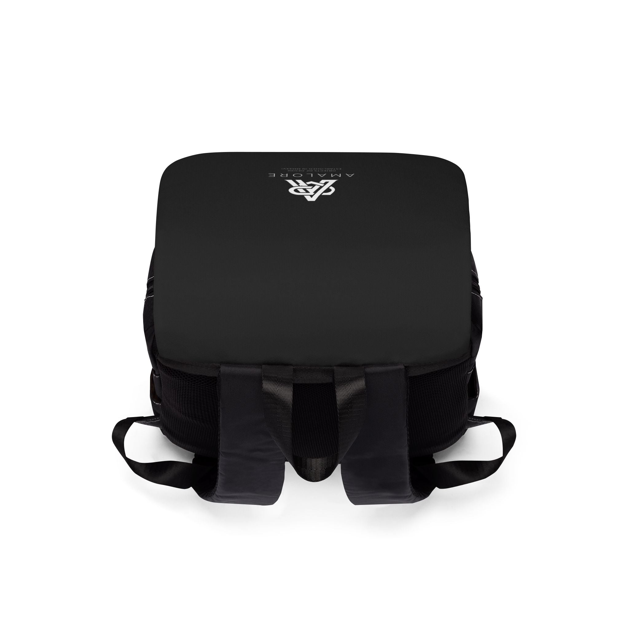 Amalore Black Designer (Small Logo) Casual Shoulder Backpack
