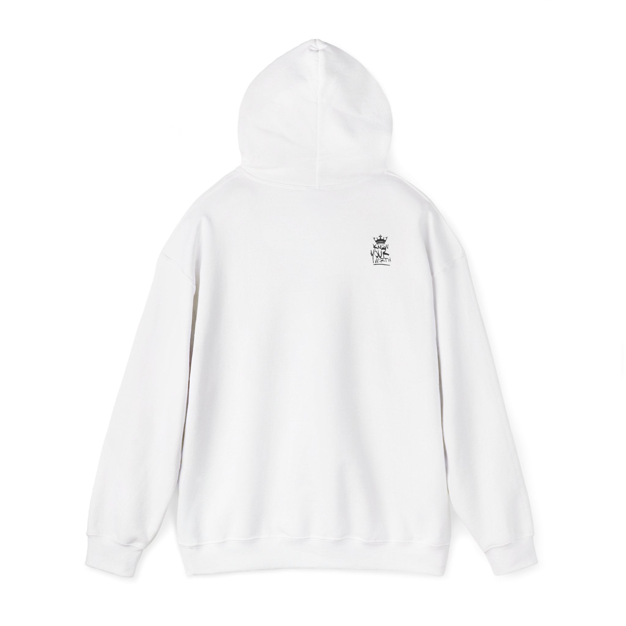 Know Your Worth Hoodie — Inspirational Black Crown Graphic Hoodie