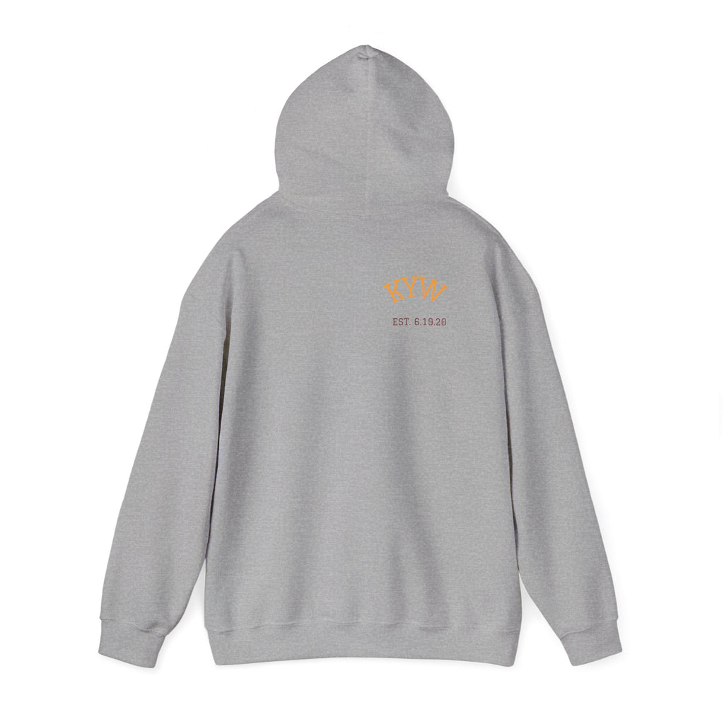 KYW — Inspirational Gold & Burgundy Crown Graphic Hoodie
