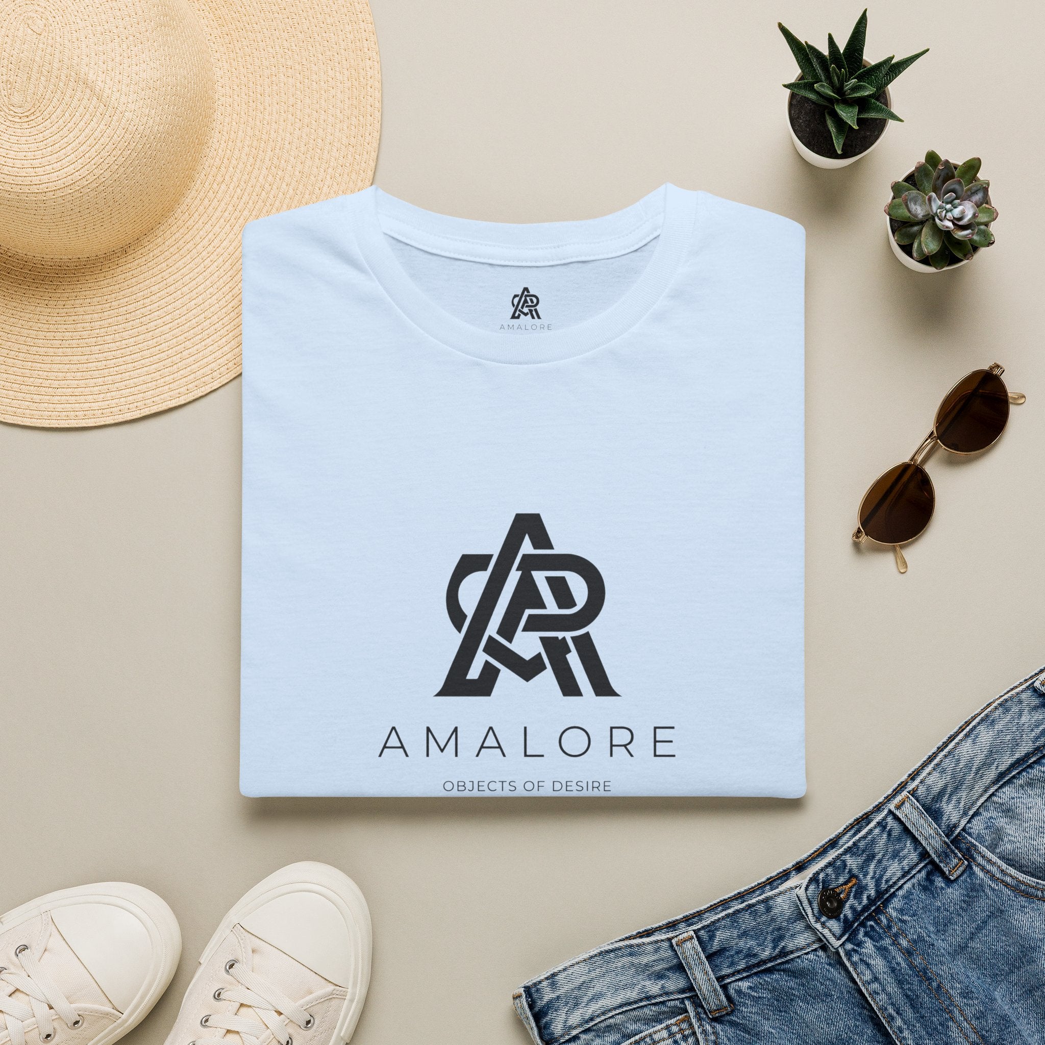 Amalore Logo T-Shirt — Minimalist Monogram Tee for Everyday Wear
