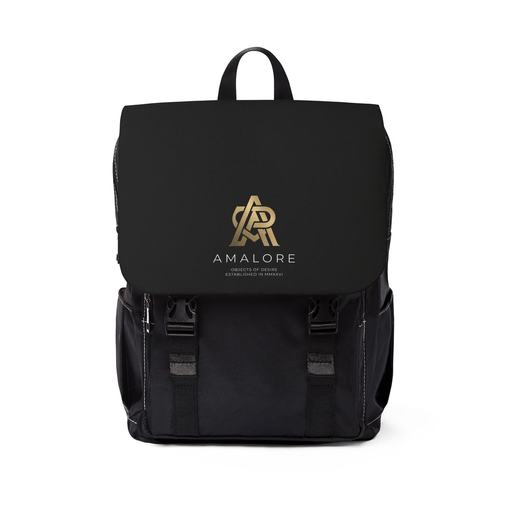 Amalore "Black & Gold" Designer Casual Shoulder Backpack