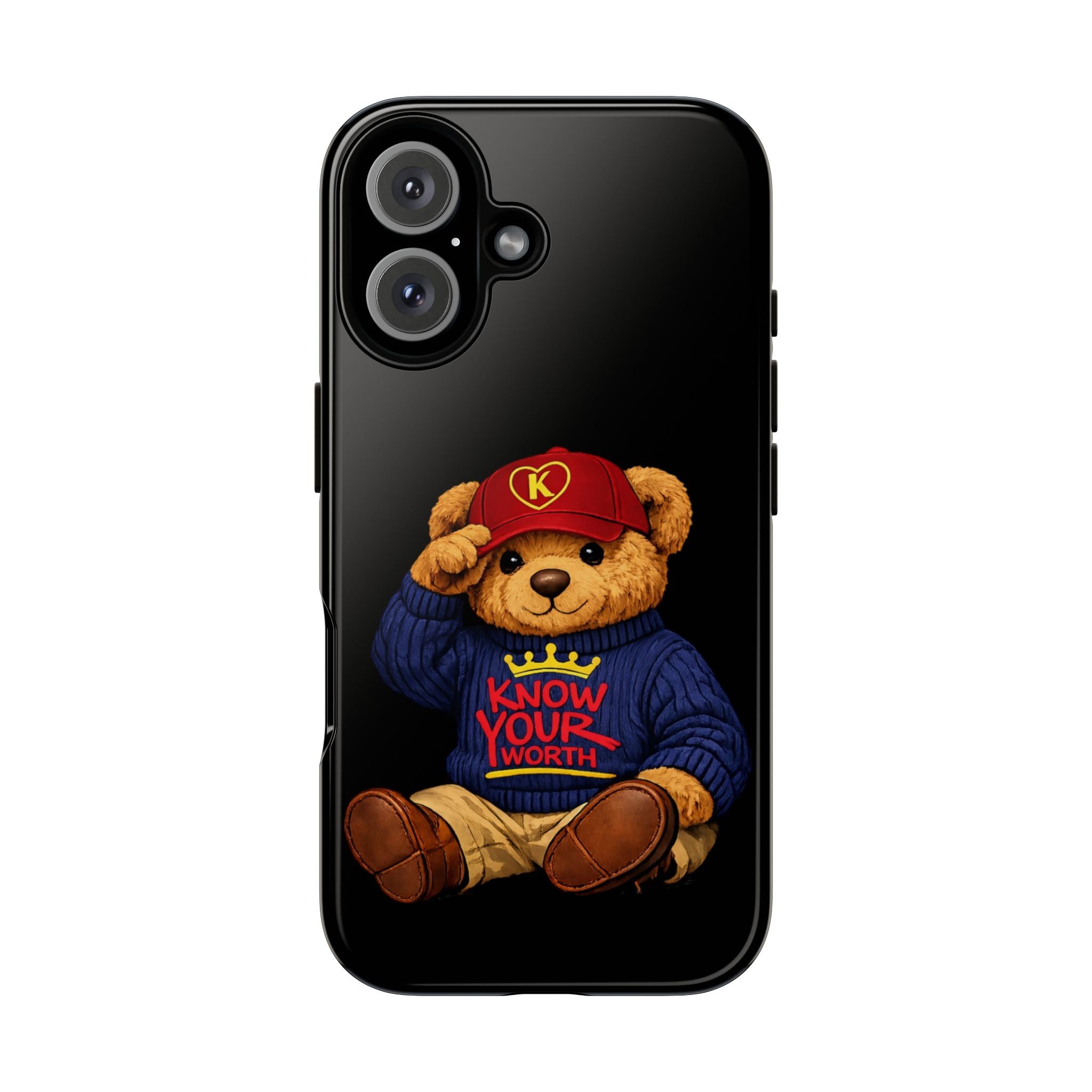 Know Your Worth - Teddy Bear - Cell Phone Case/ Cover