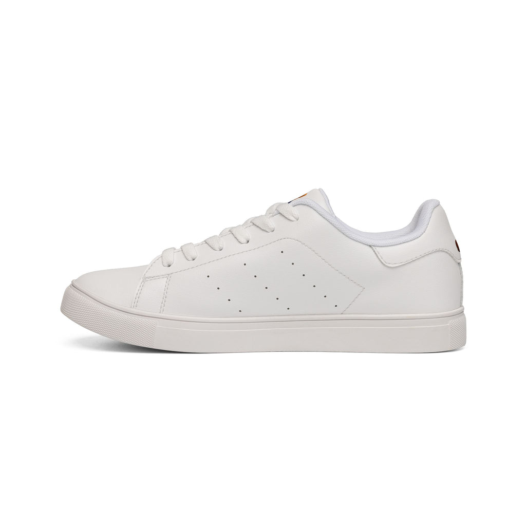Know Your Worth Low-Top Teddy Bear Leather Sneakers — Minimal White Casual Shoes