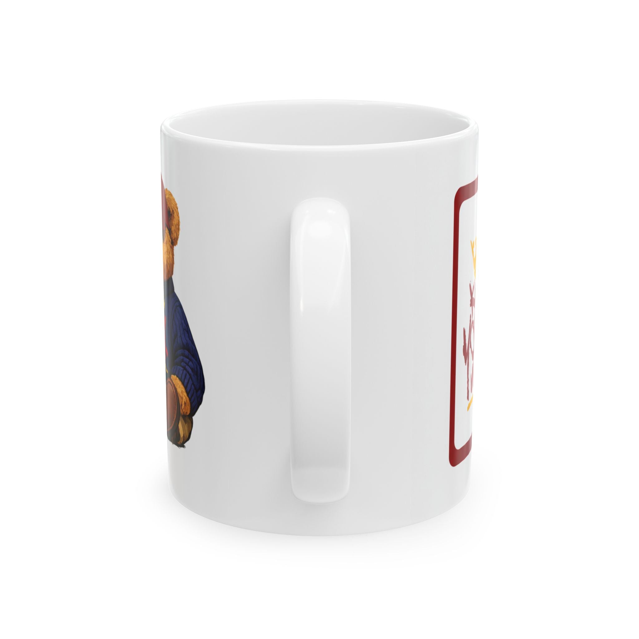 Know Your Worth Cozy Bear Illustration - Coffee Cup (11oz, 15oz)