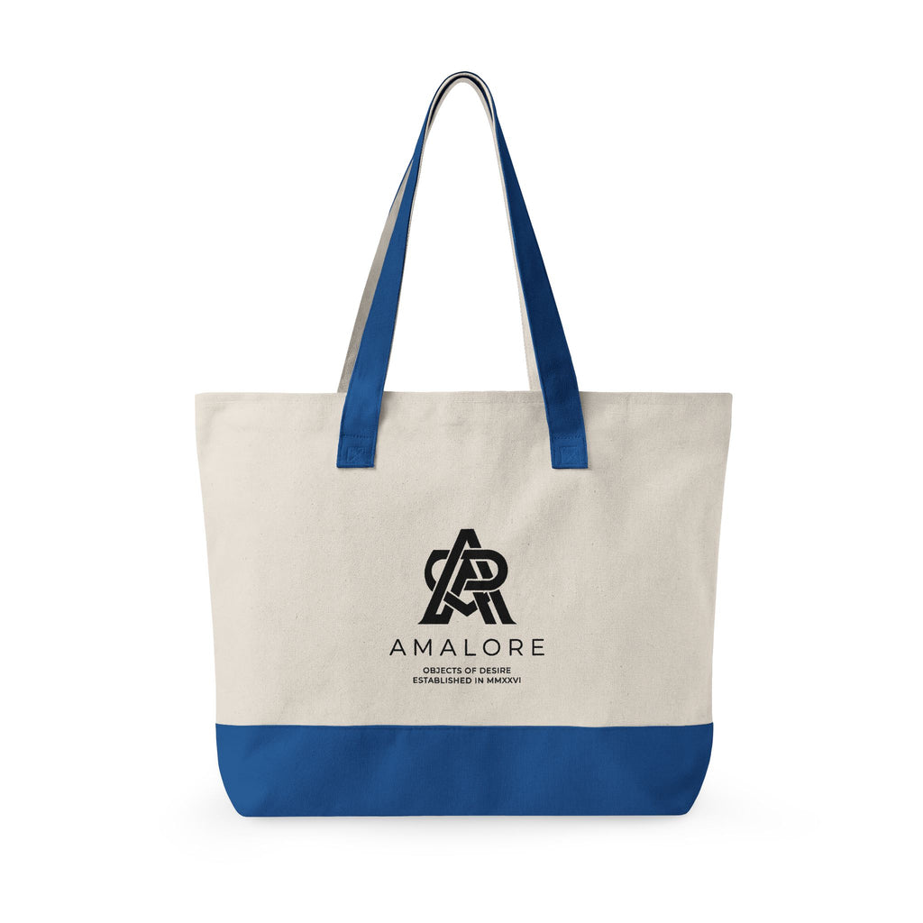 Amalore Canvas Tote Bag — Zippered Beach & Market Tote