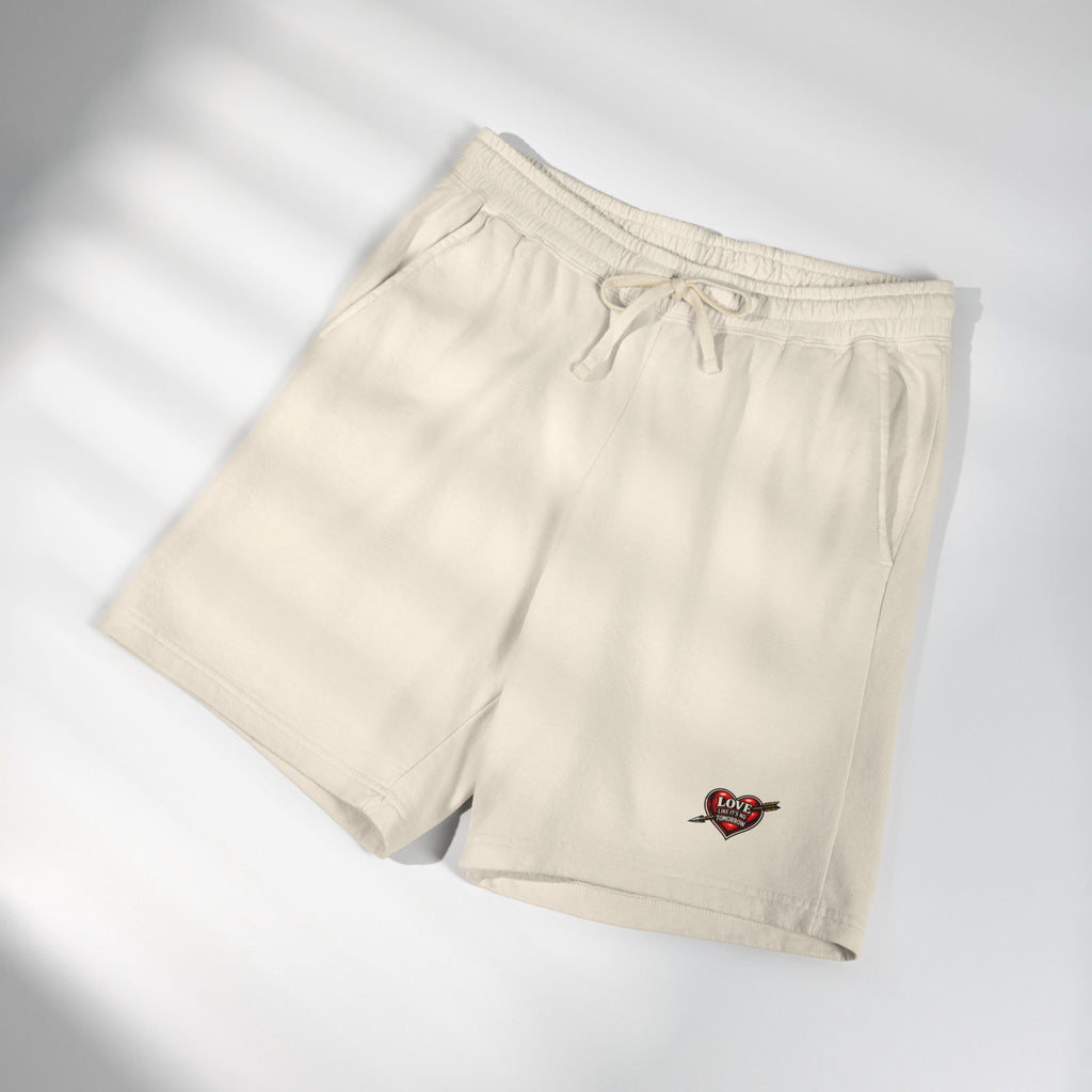 Embroidered - Love Like It's No Tomorrow by KYW - Fleece Sweat Shorts