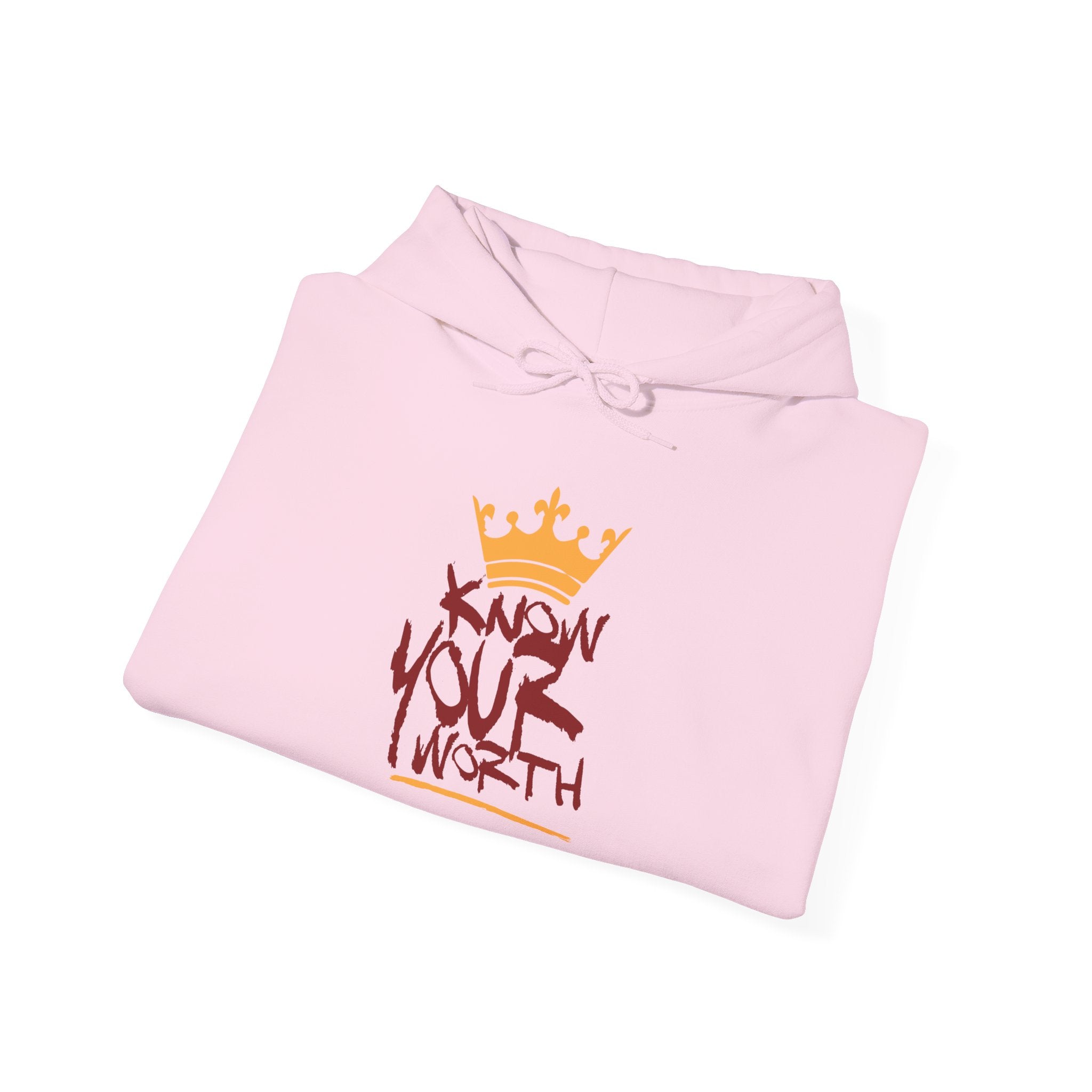 KYW — Inspirational Gold & Burgundy Crown Graphic Hoodie