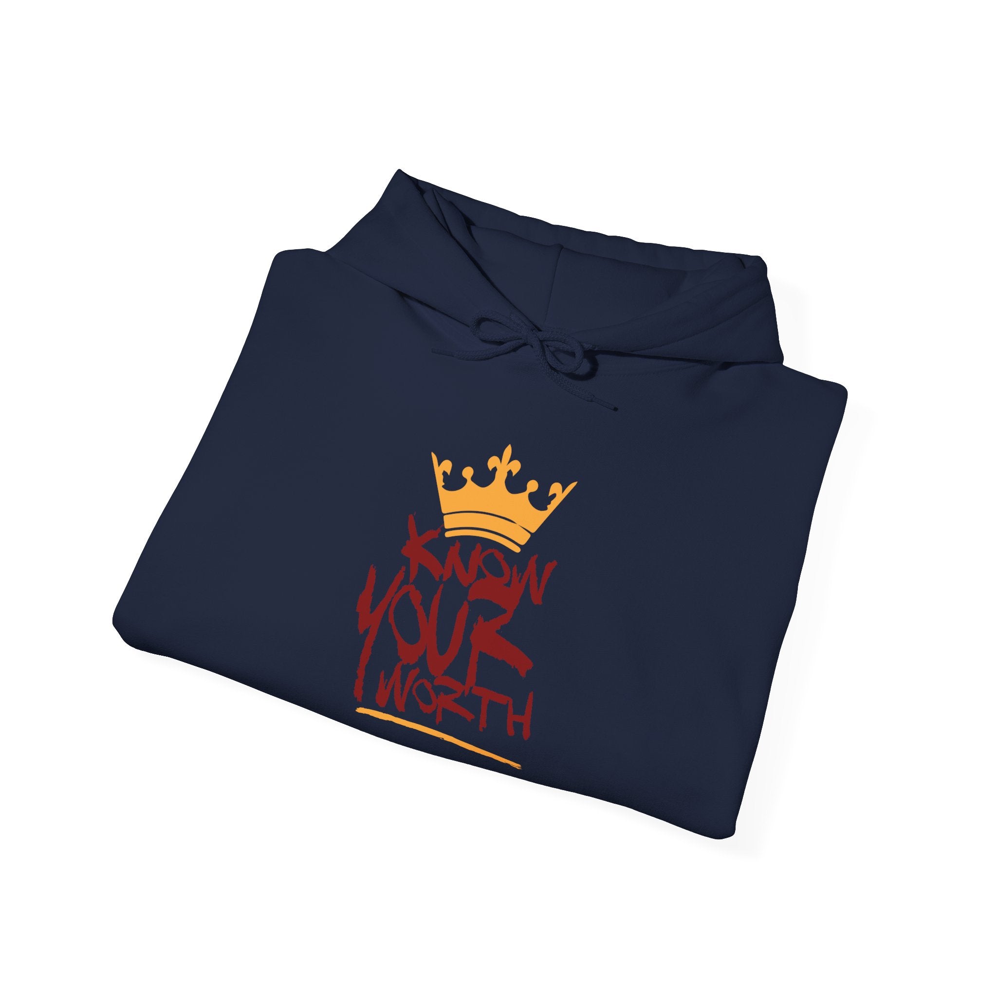 KYW — Inspirational Gold & Burgundy Crown Graphic Hoodie
