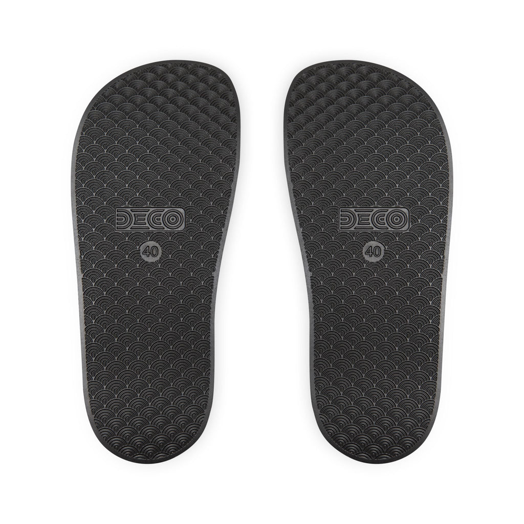 Men's Know Your Worth - Slide with Removable Strap — Vintage Teddy Bear Design