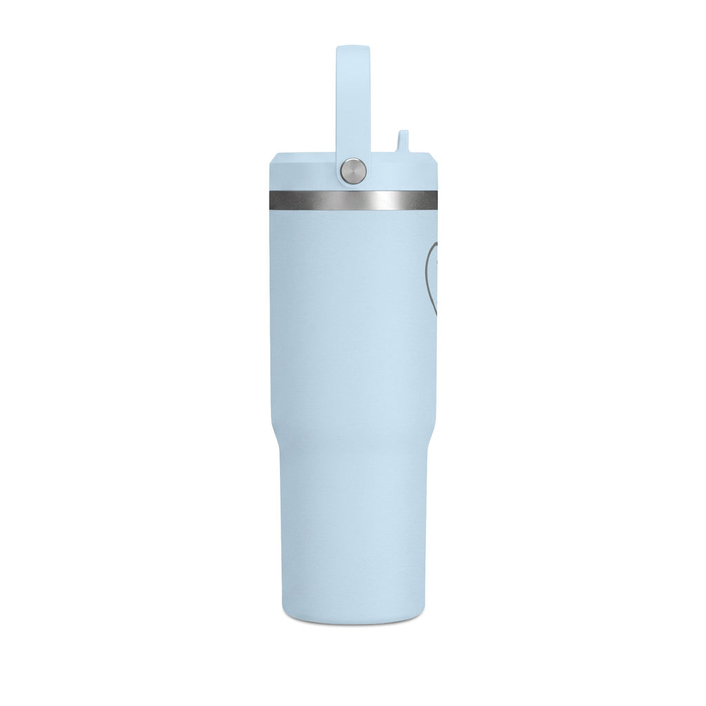 Monogram Heart Tumbler — 32oz - Know Your Worth Est. 61920 - Insulated Travel Cup with Initial 'Heart K'
