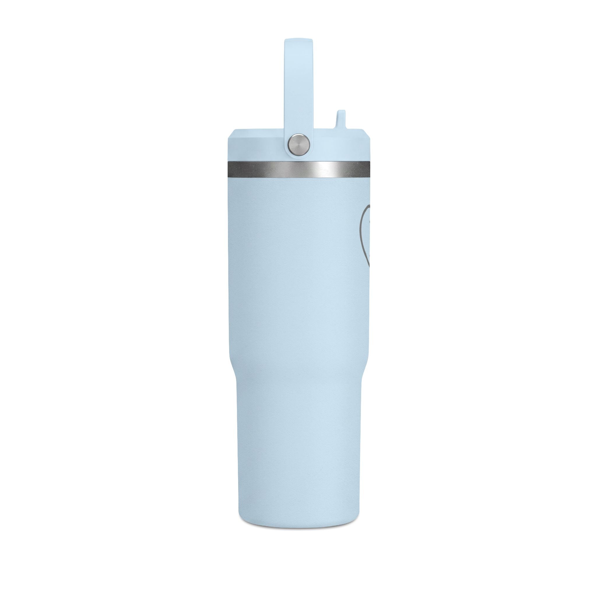 Monogram Heart Tumbler — 32oz - Know Your Worth Est. 61920 - Insulated Travel Cup with Initial 'Heart K'