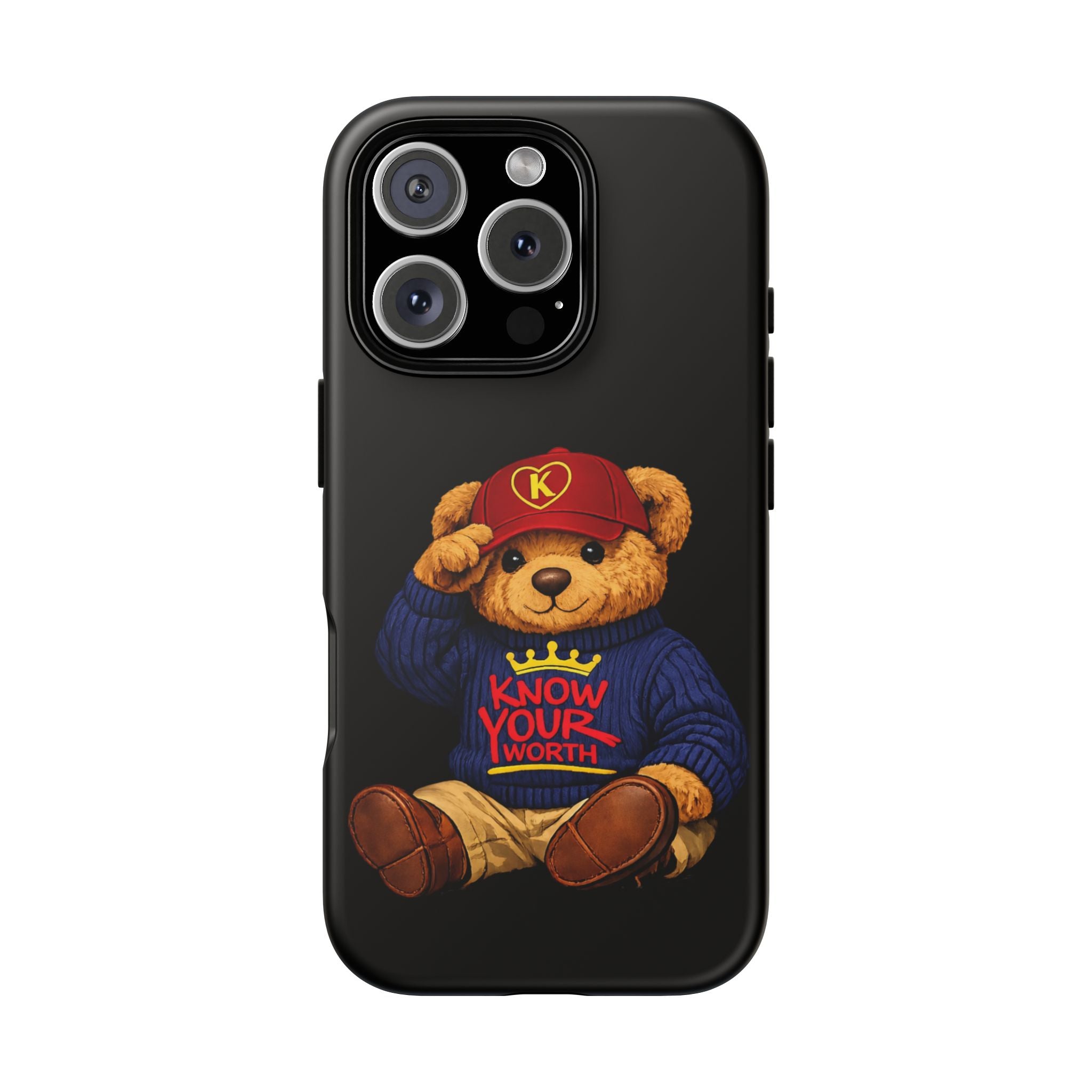Know Your Worth - Teddy Bear - Cell Phone Case/ Cover