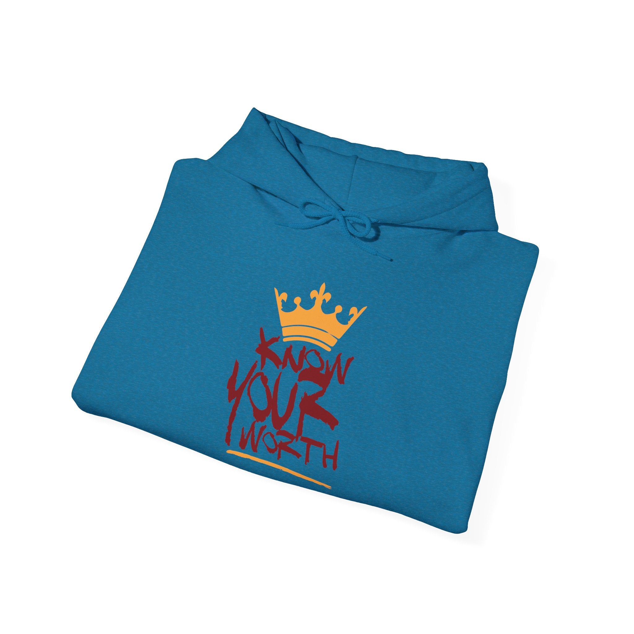 KYW — Inspirational Gold & Burgundy Crown Graphic Hoodie