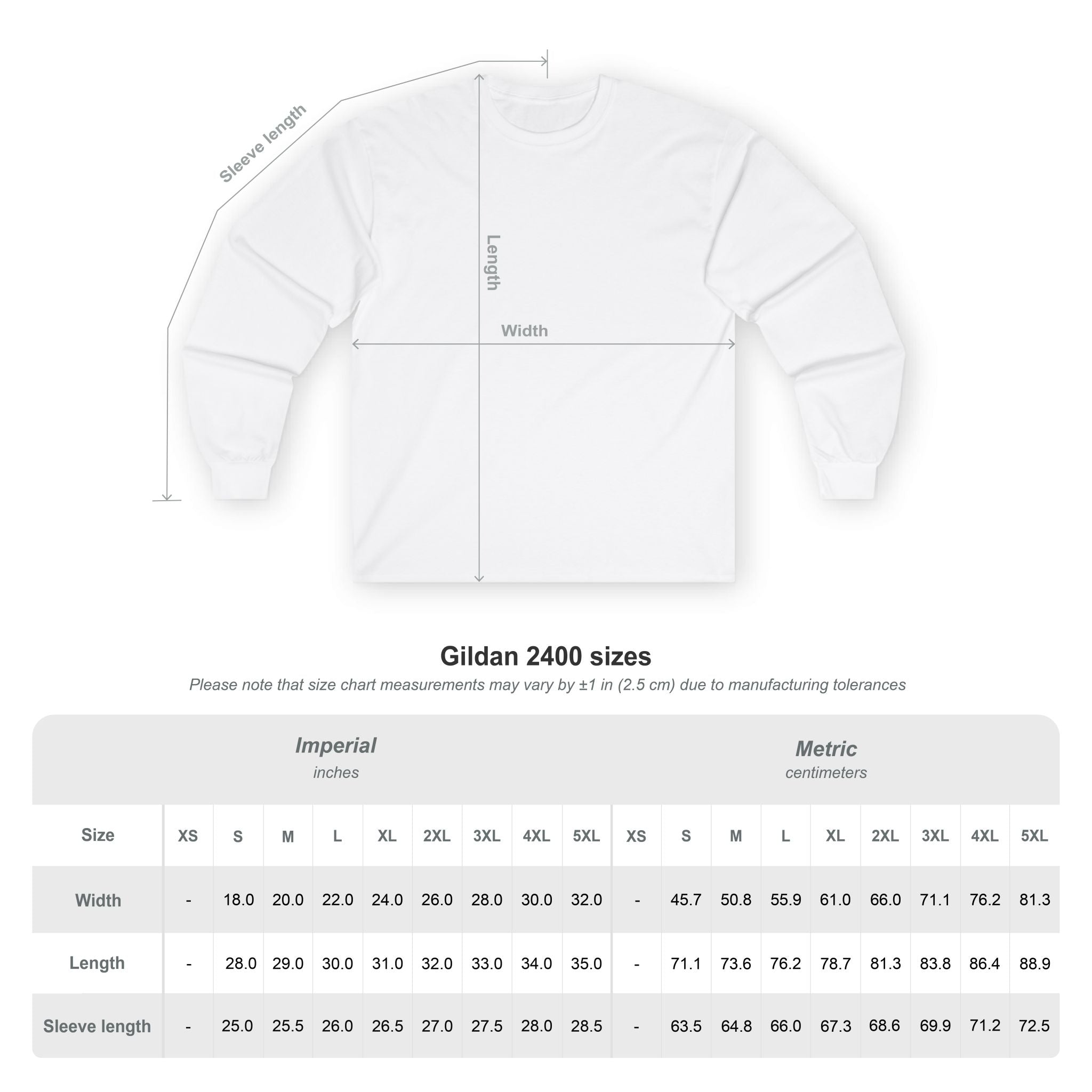 Long Sleeve Tee — "Verified Authenticity" Linear Logo