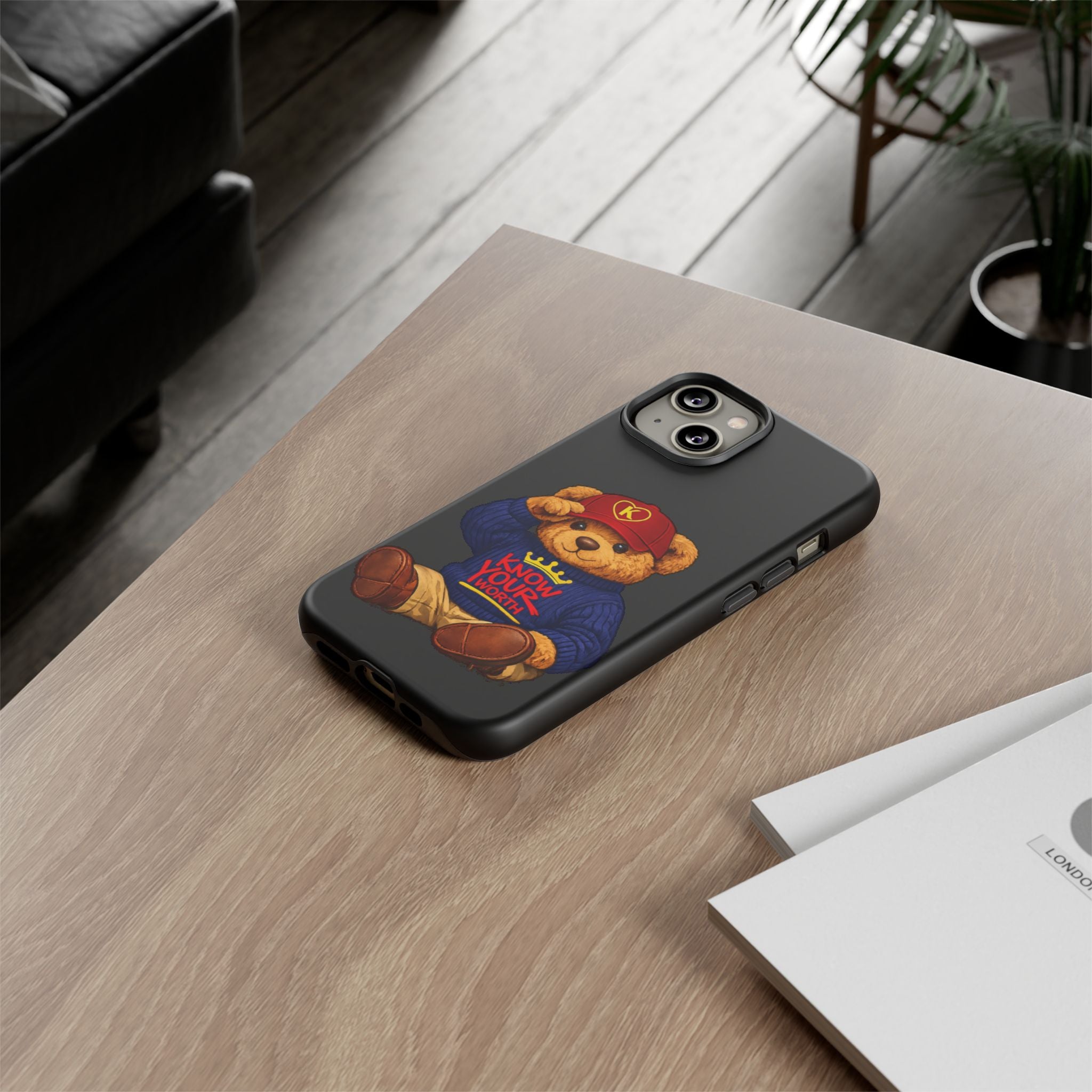 Know Your Worth - Teddy Bear - Cell Phone Case/ Cover