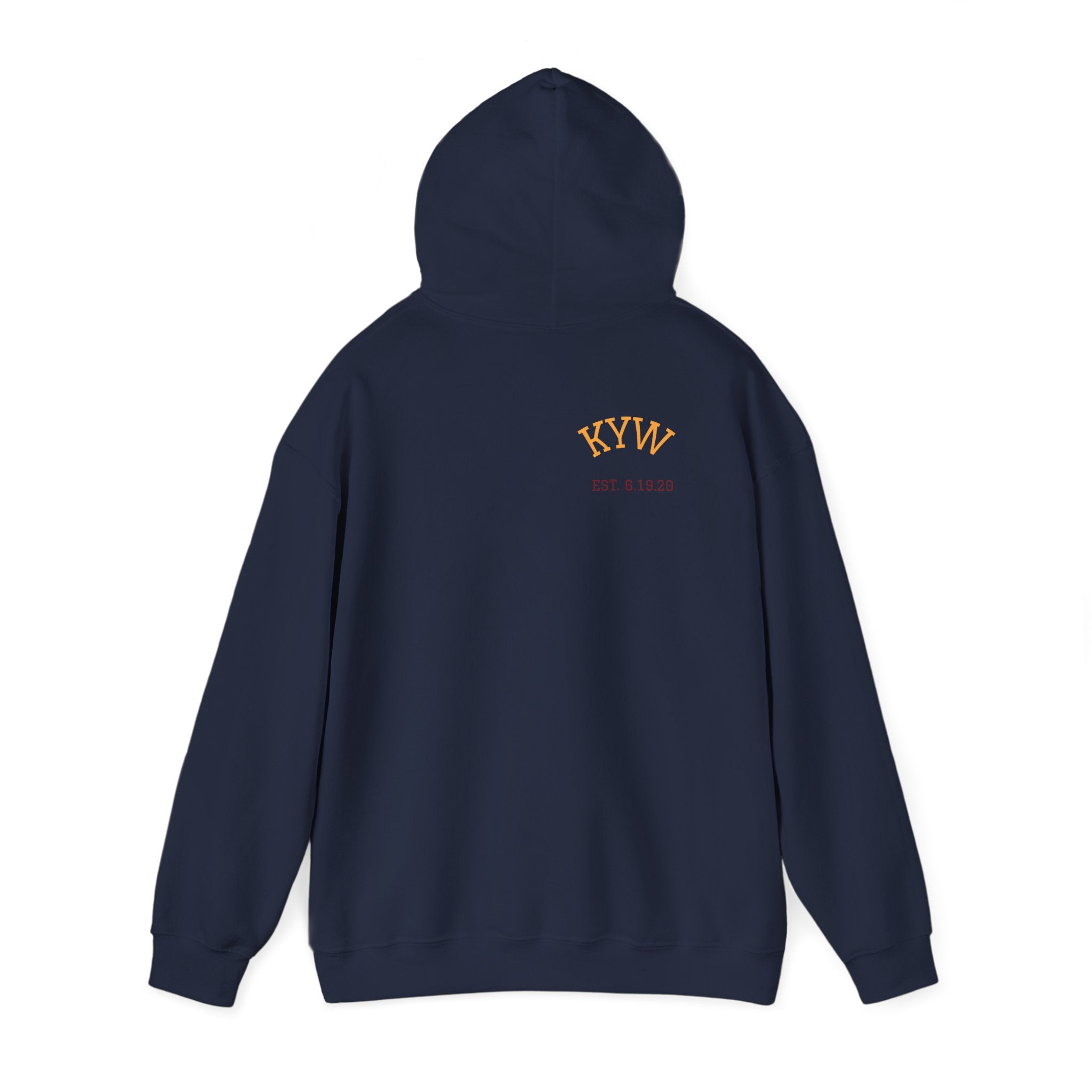 KYW — Inspirational Gold & Burgundy Crown Graphic Hoodie