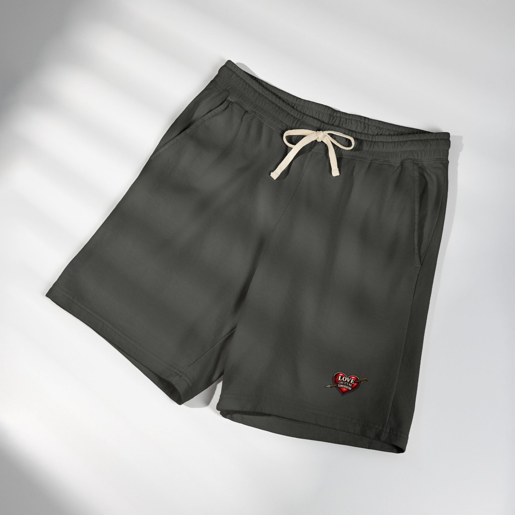 Embroidered - Love Like It's No Tomorrow by KYW - Fleece Sweat Shorts