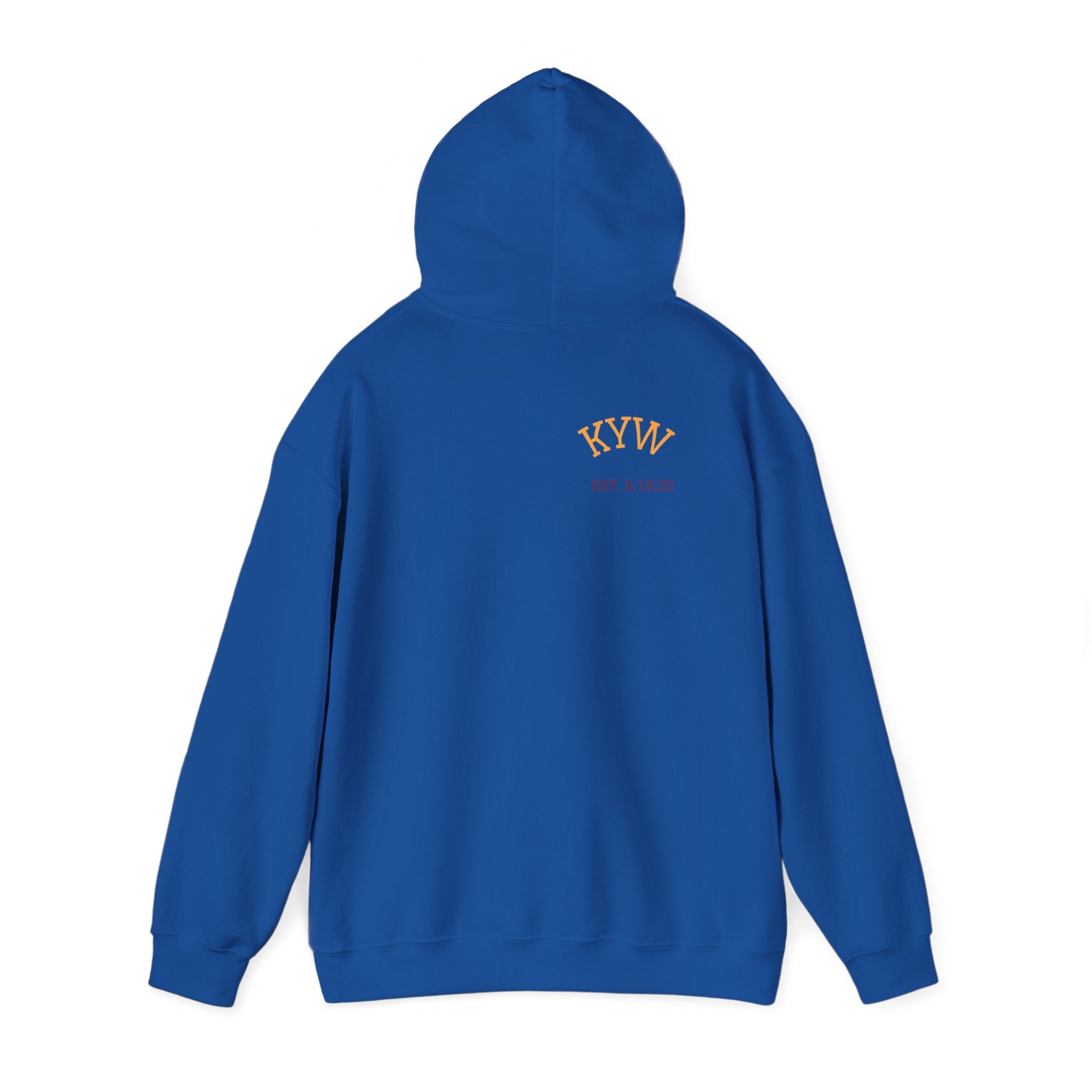 KYW — Inspirational Gold & Burgundy Crown Graphic Hoodie