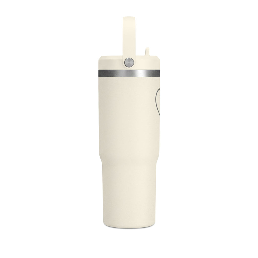 Monogram Heart Tumbler — 32oz - Know Your Worth Est. 61920 - Insulated Travel Cup with Initial 'Heart K'