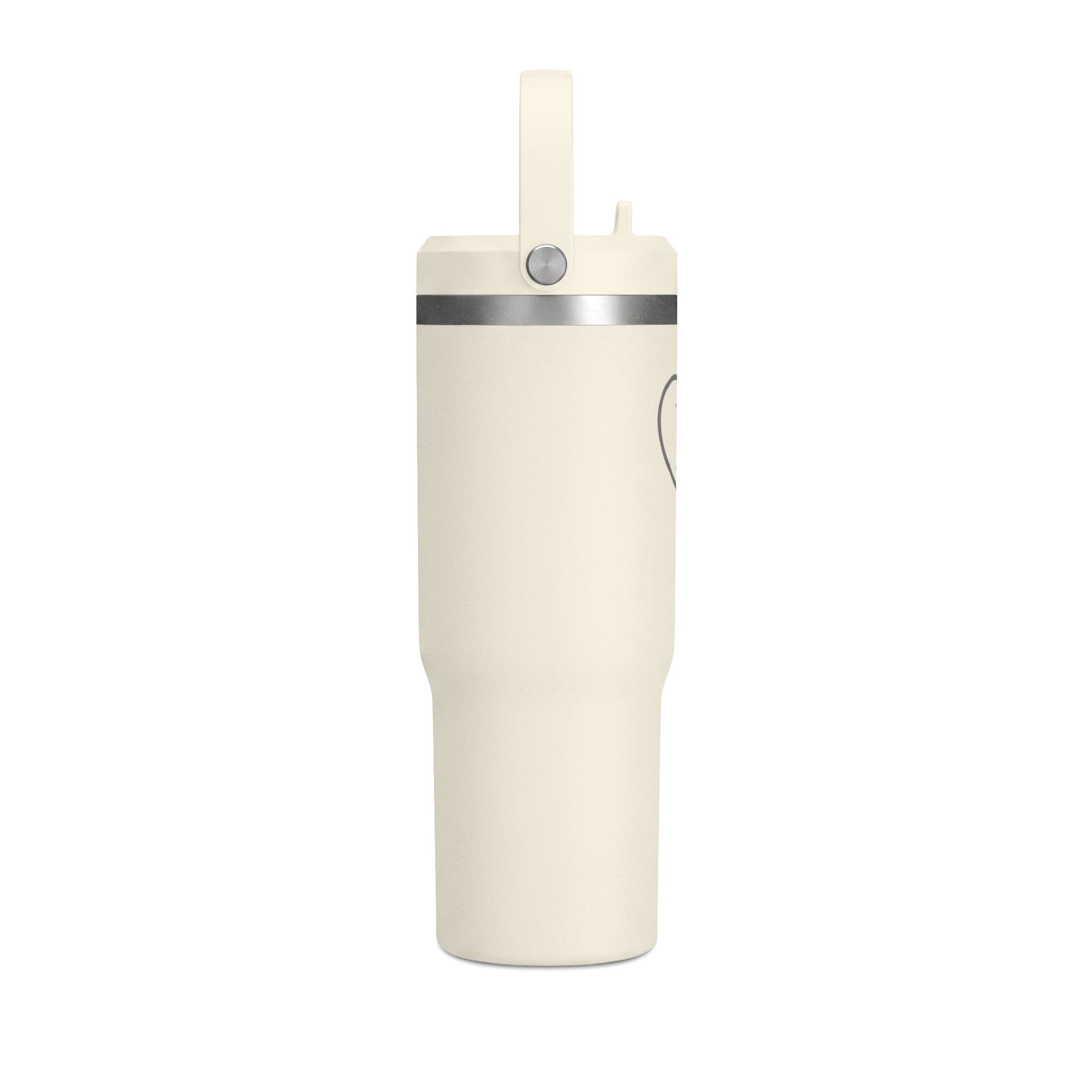 Monogram Heart Tumbler — 32oz - Know Your Worth Est. 61920 - Insulated Travel Cup with Initial 'Heart K'
