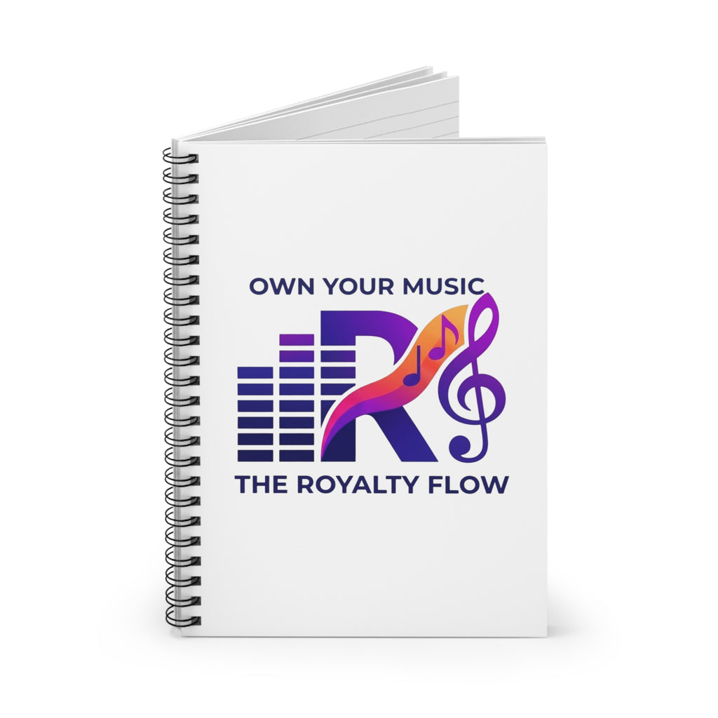 The Royalty Flow by KYW - Spiral Notebook – Motivational Ruled Journal Music Graphic