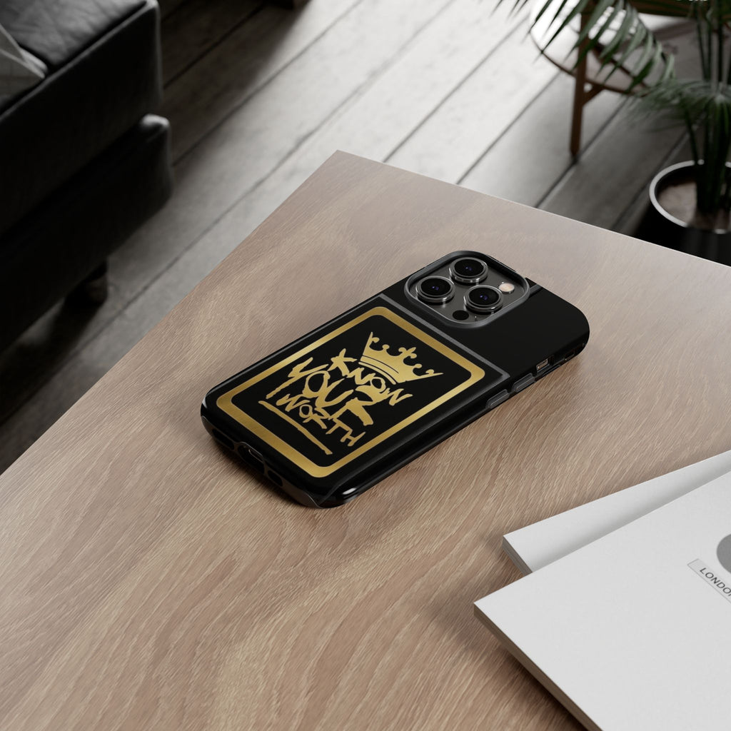 Know Your Worth 61920 - Gold Crown Cell Phone Case/ Cover