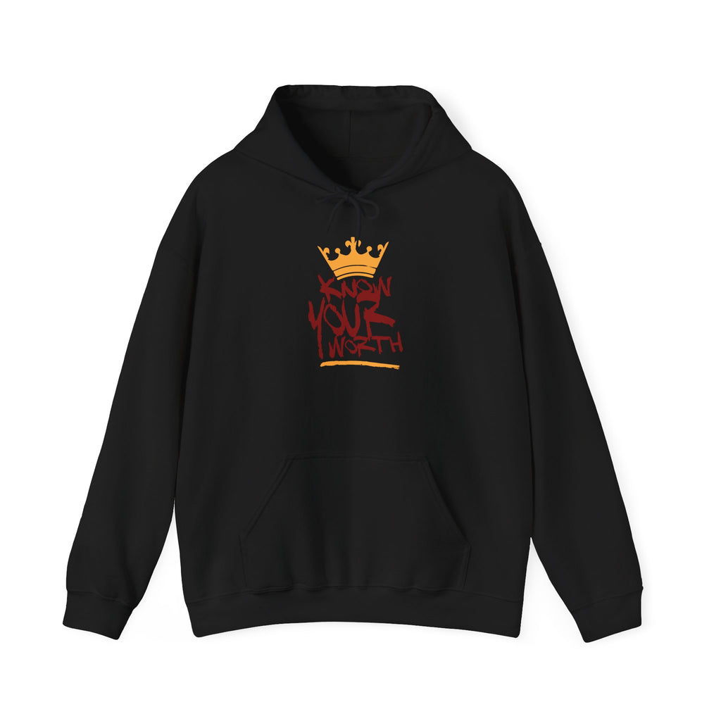 KYW — Inspirational Gold & Burgundy Crown Graphic Hoodie