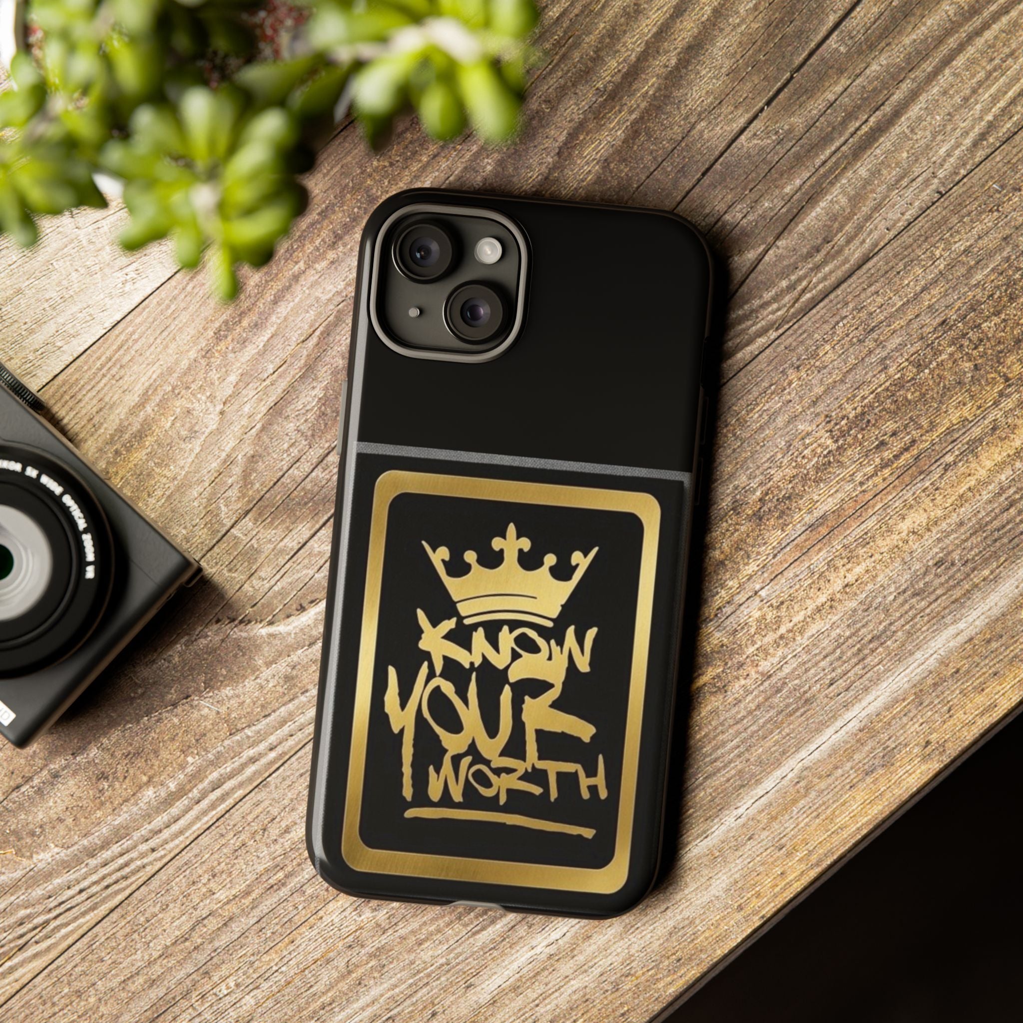 Know Your Worth 61920 - Gold Crown Cell Phone Case/ Cover