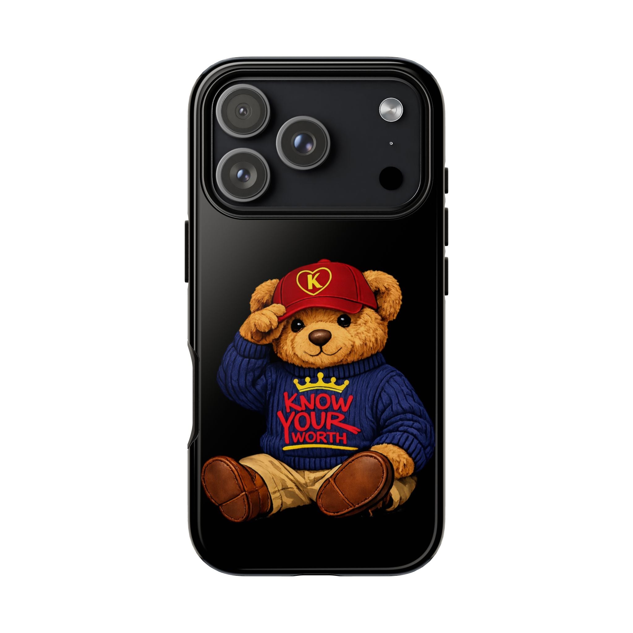 Know Your Worth - Teddy Bear - Cell Phone Case/ Cover